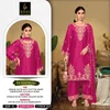 Khas 423 A To C Armani Satin Embroidery Farshi Salwar Kameez 